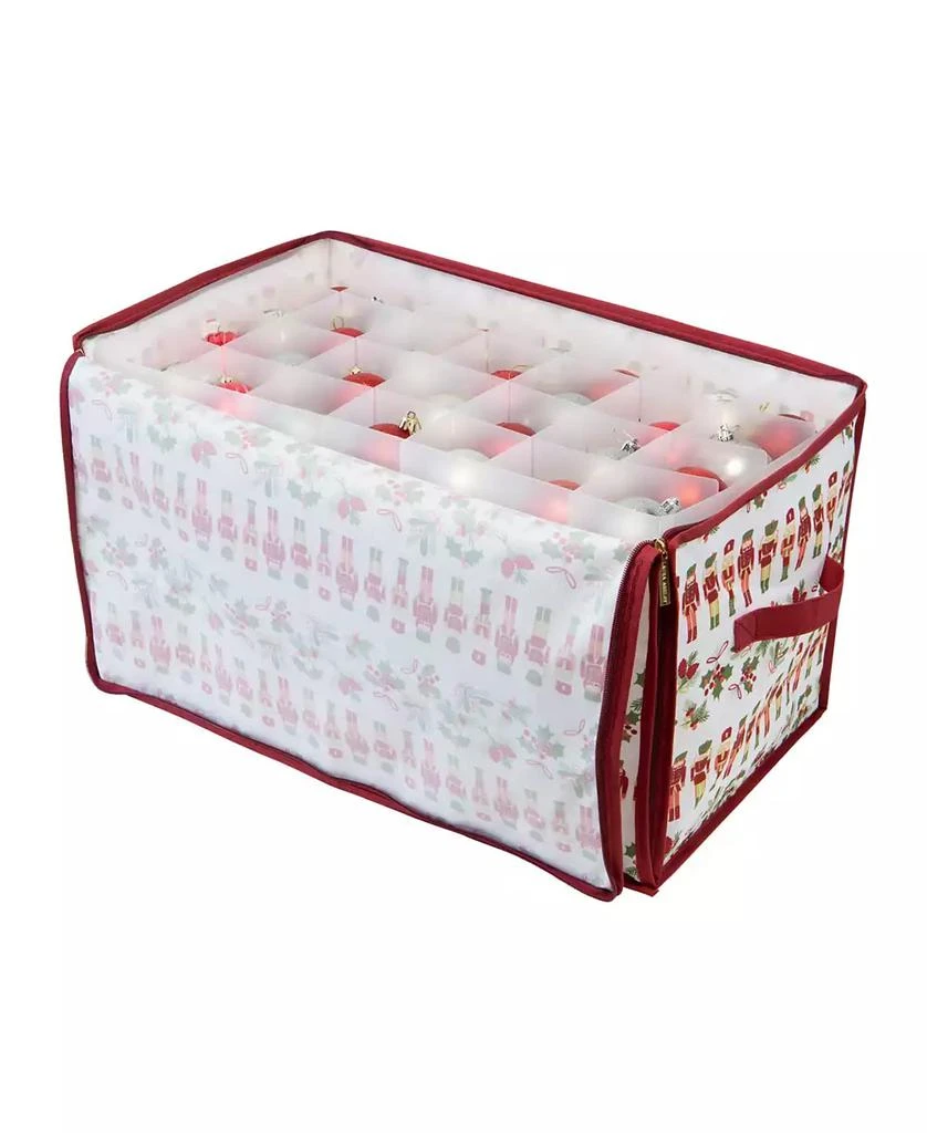 Laura Ashley Nutcracker Print Design 112 Count Stackable Christmas Ornament Storage Box 3
