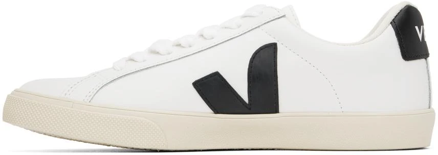 Veja White & Black Esplar Leather Sneakers 3