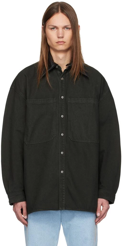 Nanushka Black Beaux Denim Shirt