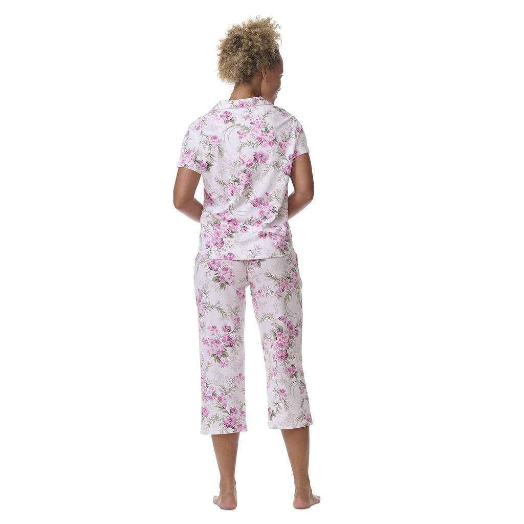 Karen Neuburger Petite Short Sleeve Girlfriend Capri PJ Set 3