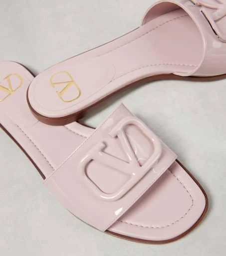Valentino VLogo patent leather slides 5