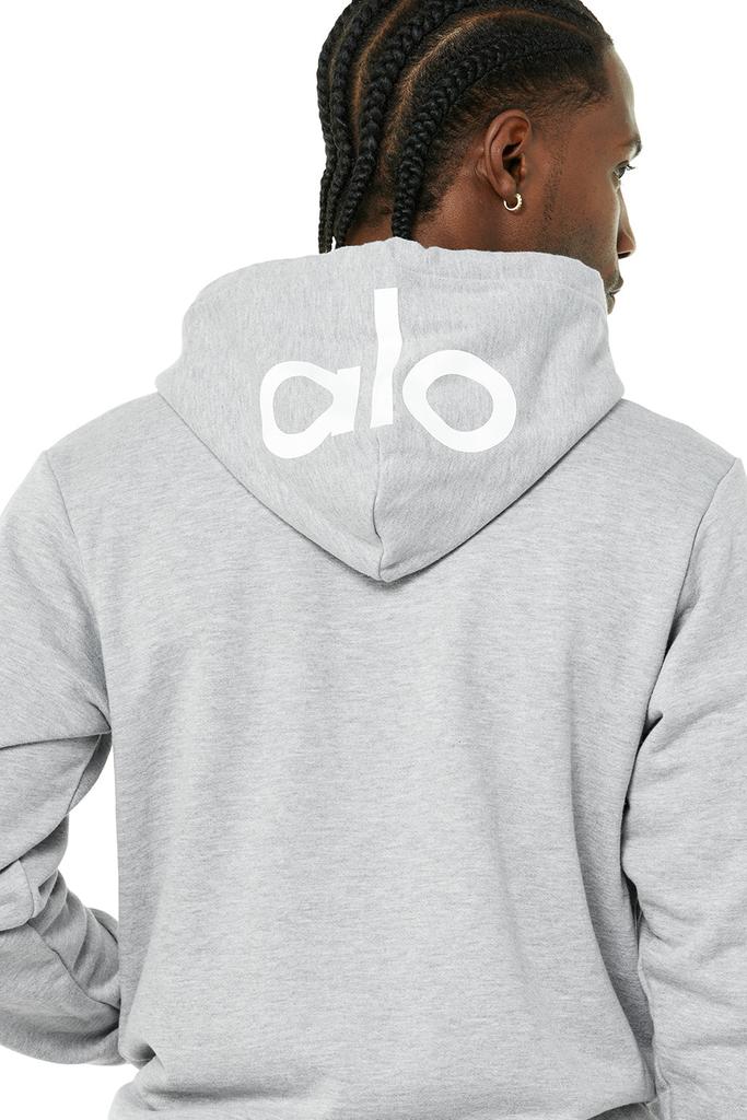 Alo Caliber Hoodie - Athletic Heather Grey - Hoodies - Free