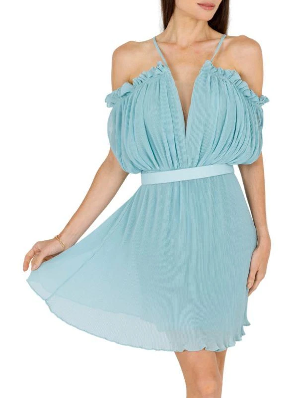 AKALIA Oriella Pleated Blouson Minidress 2