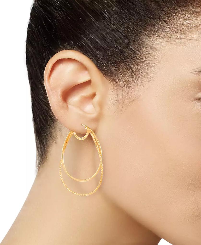 Simone I. Smith Double Polished Hoop Earrings in 18k Yellow Gold Over Sterling Silver