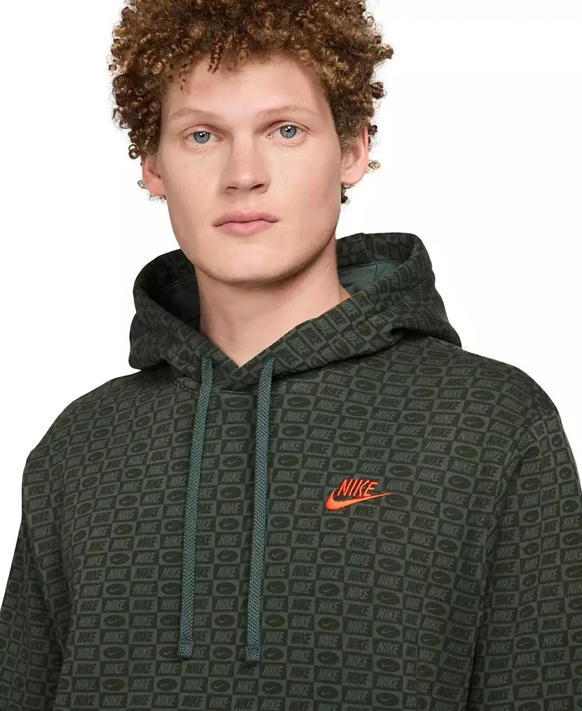 NIKE Men's Sportswear Club Fleece All-Over Print Pullover Hoodie 3