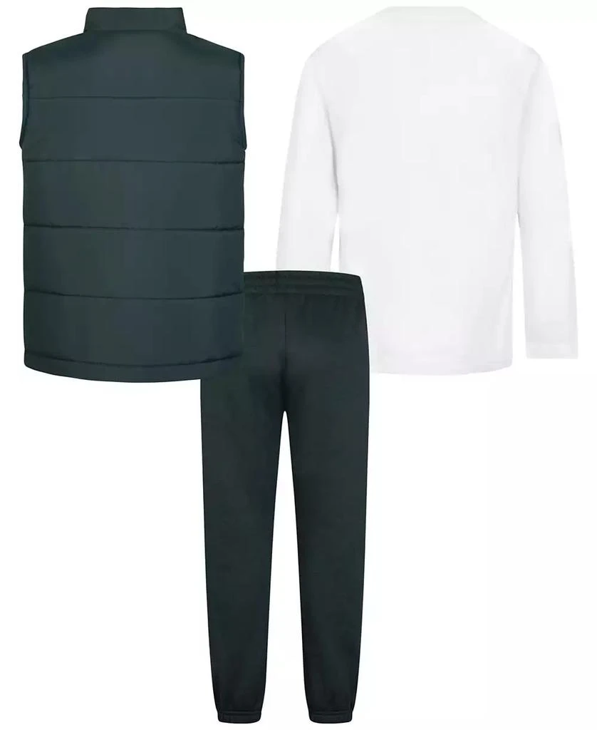 NIKE Little Boys Vest, Logo T-Shirt & Fleece Pants, 3 Piece Set 9