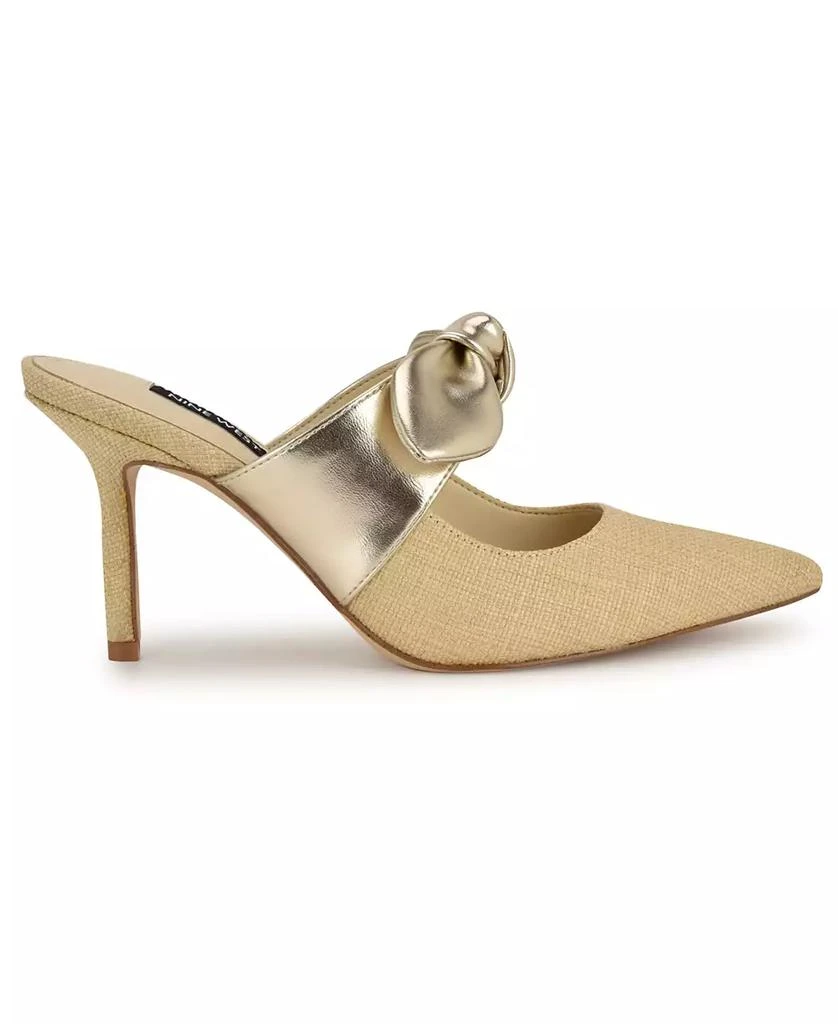 Nine West Women's Demmure Bow Strap Slip-On Stiletto Pumps 2