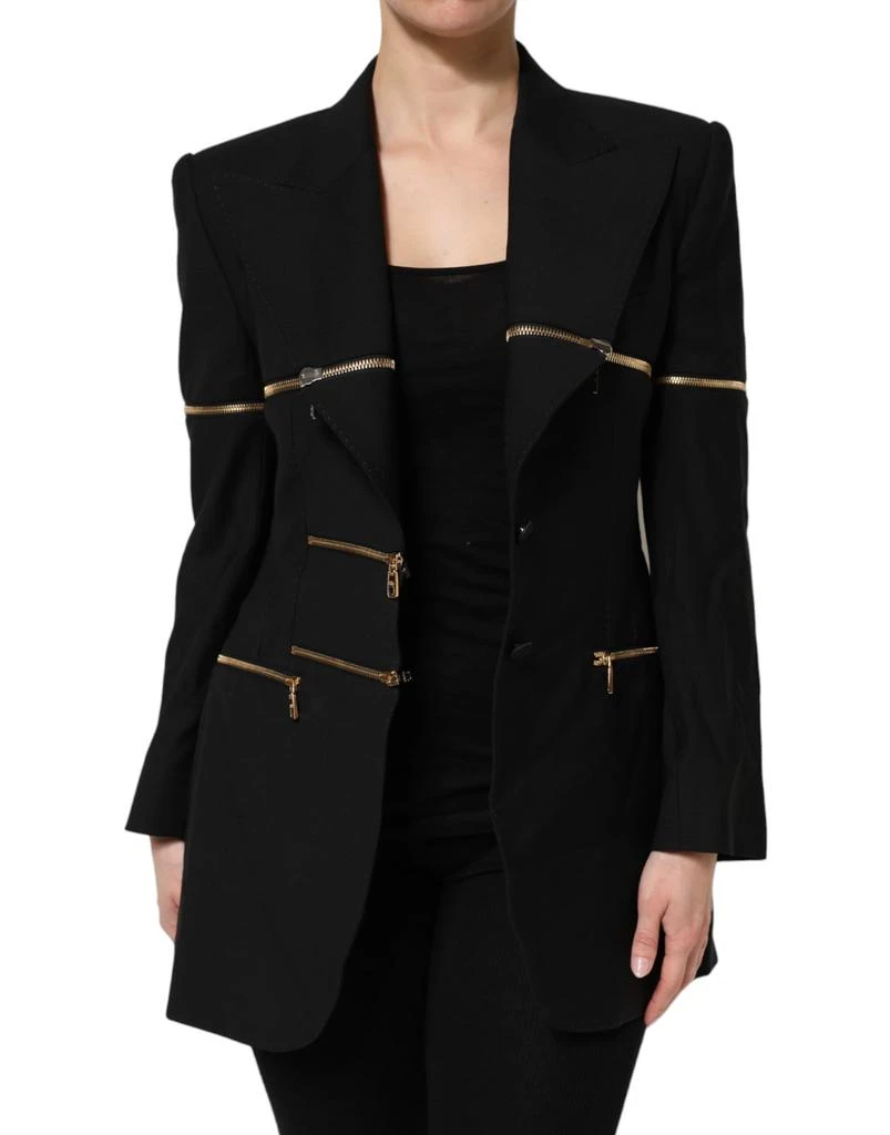 Dolce 
Gabbana Wool Zipper Detailing Blazer Women
s Jacket (Pre-Owned)