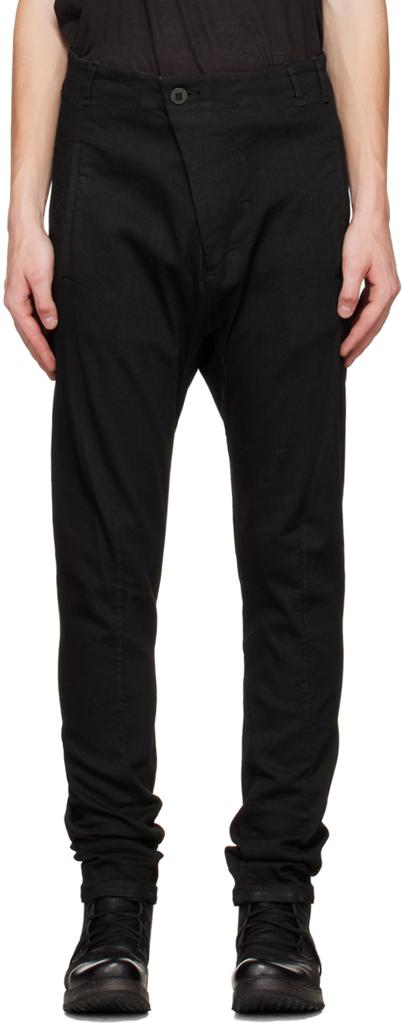 Boris Bidjan Saberi Black Resin-Dyed Trousers