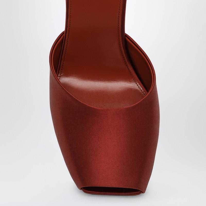 Yves Saint Laurent Zeppe La Scandale in satin rust color Yves Saint Laurent Zeppe La Scandale in satin rust color