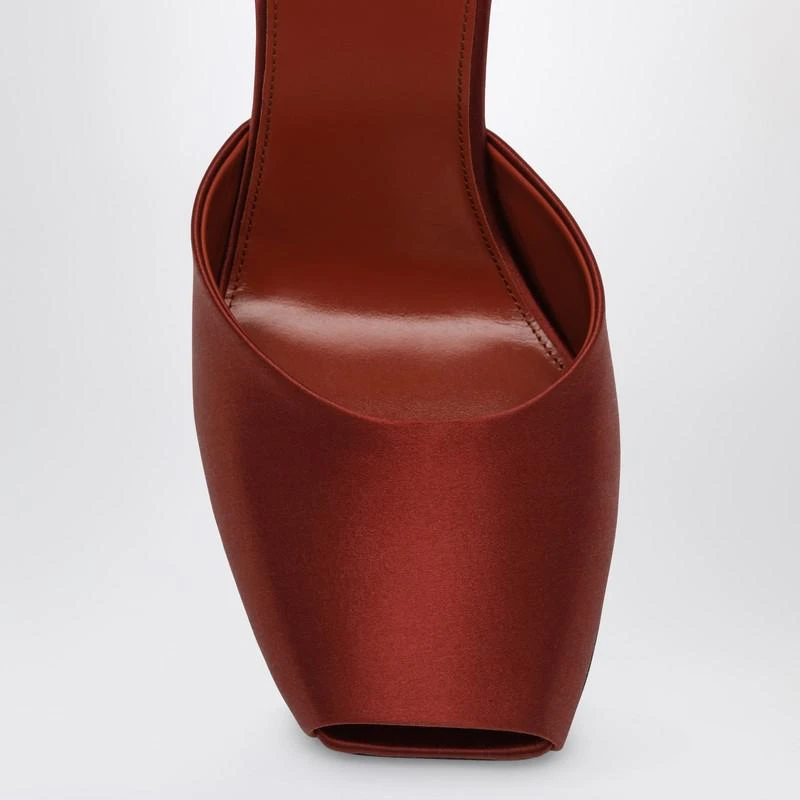 Yves Saint Laurent Zeppe La Scandale in satin rust color 3