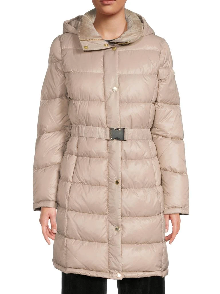 HALSTON Packable Hooded Puffer Coat