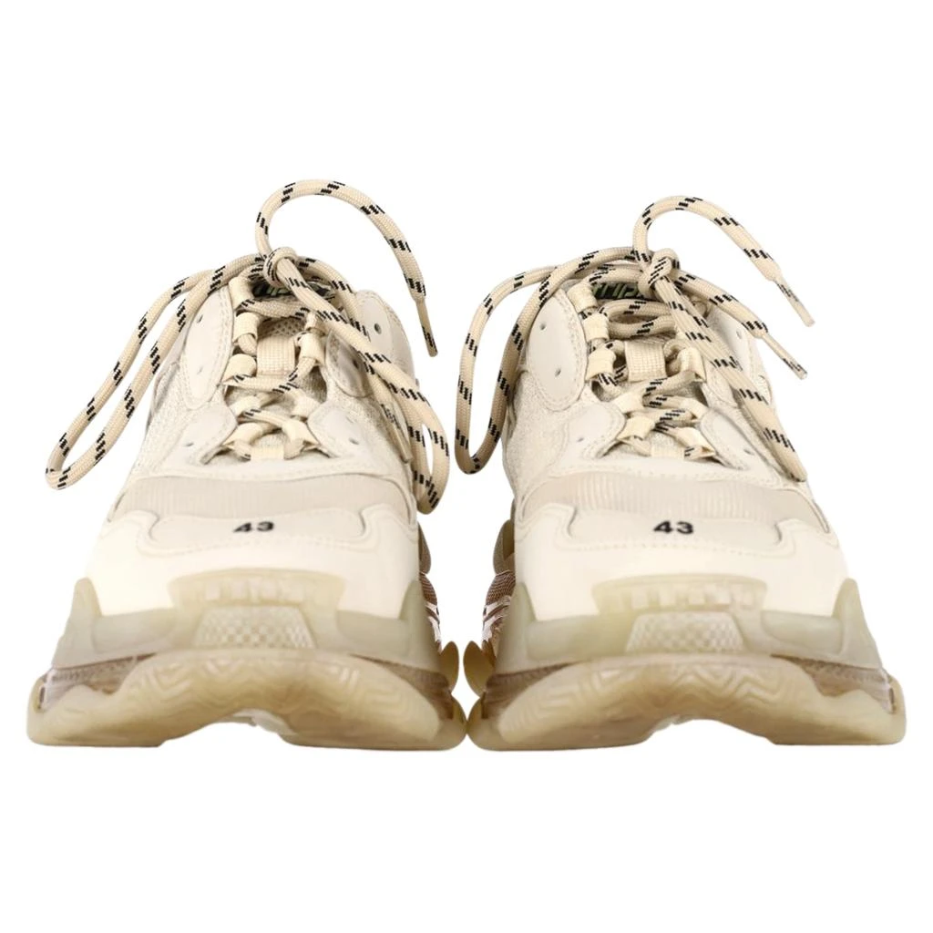 Balenciaga Triple S Clear Sole Sneakers in Off-White Polyester 3