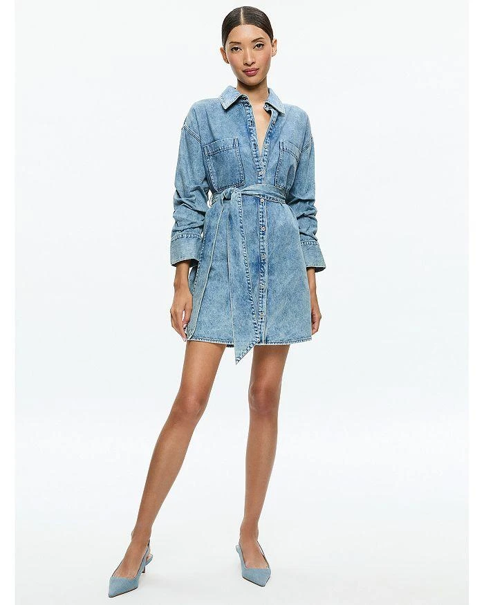 Alice + Olivia Brigita Denim Shirt Dress 3