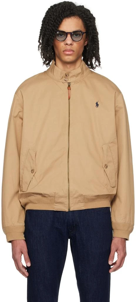 Polo Ralph Lauren Brown Embroidered Bomber Jacket 1