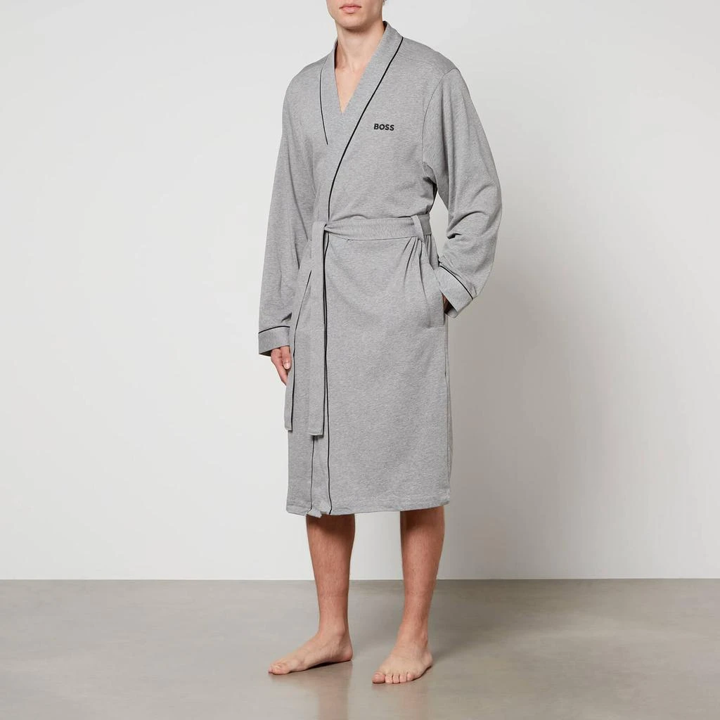 Hugo Boss BOSS Bodywear Logo-Detailed Cotton Robe 1