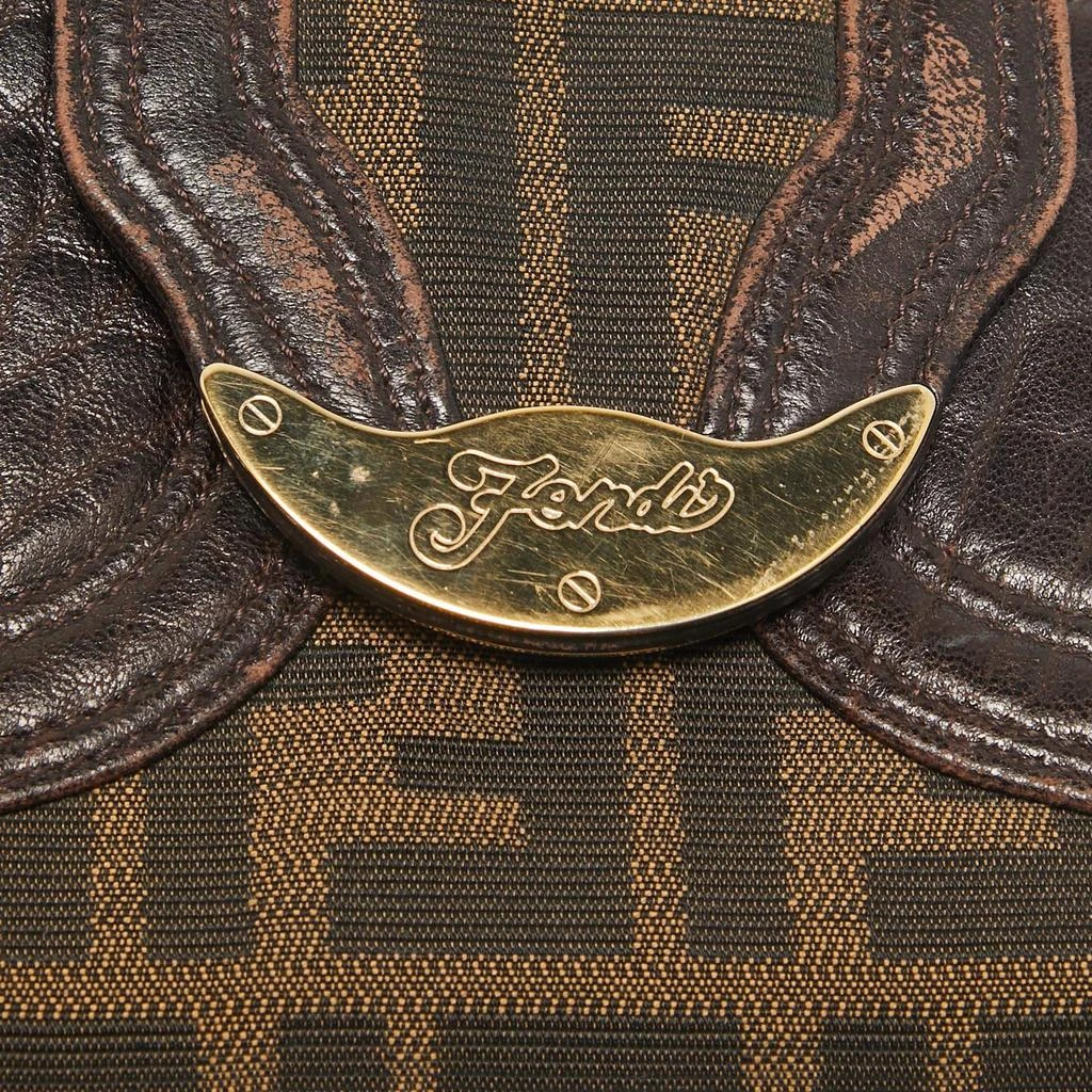 Fendi Fendi Tobacco Zucca Canvas and Leather Spy Continental Wallet 8