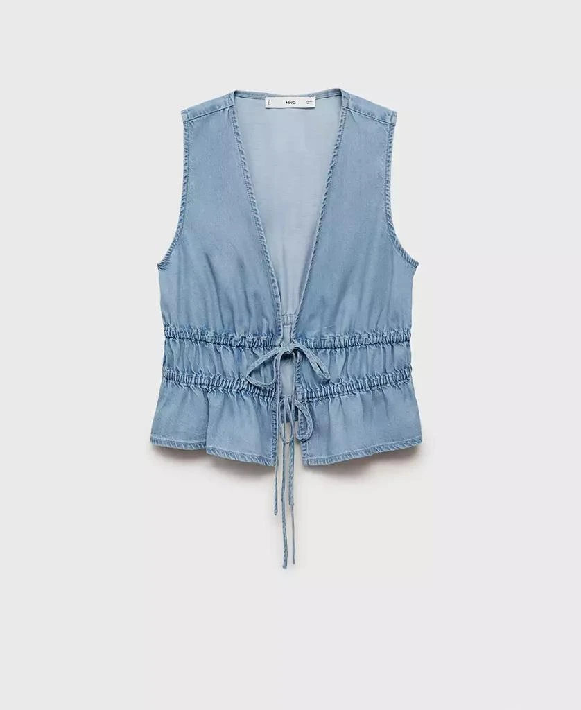Mango Women's Tie Closure Lyocell Top 5