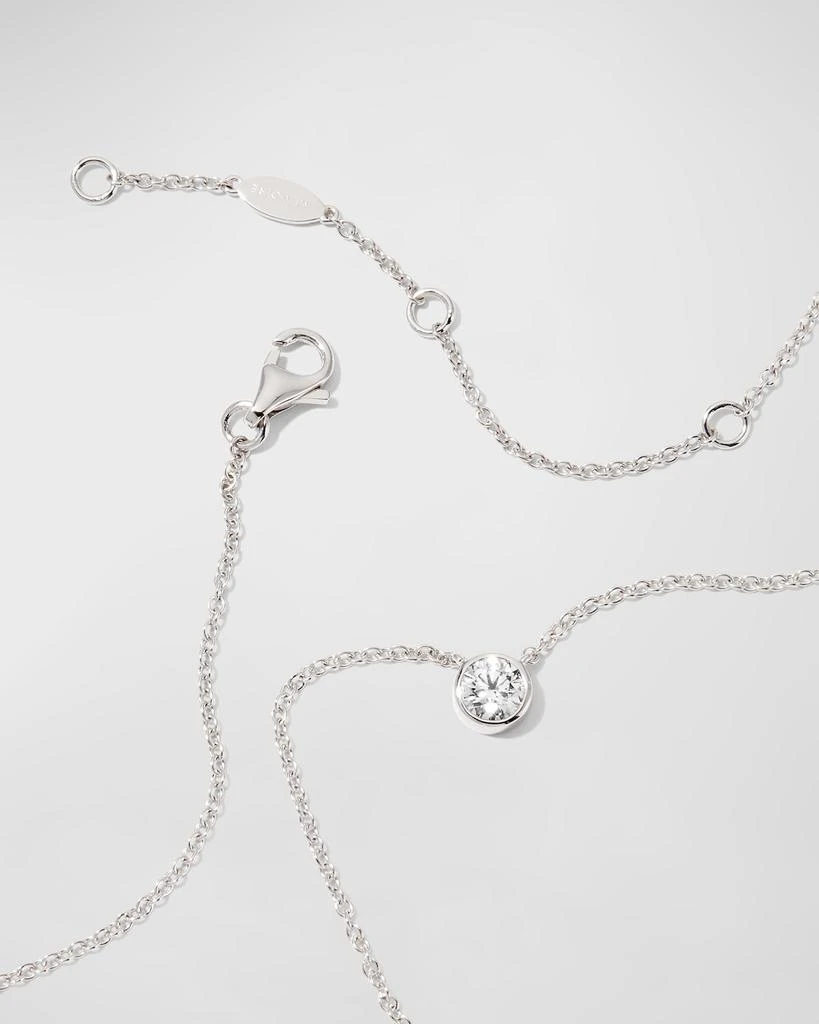 Memoire White Gold Solo Bezel Diamond Necklace, 18"L, 0.28-0.33tcw 4