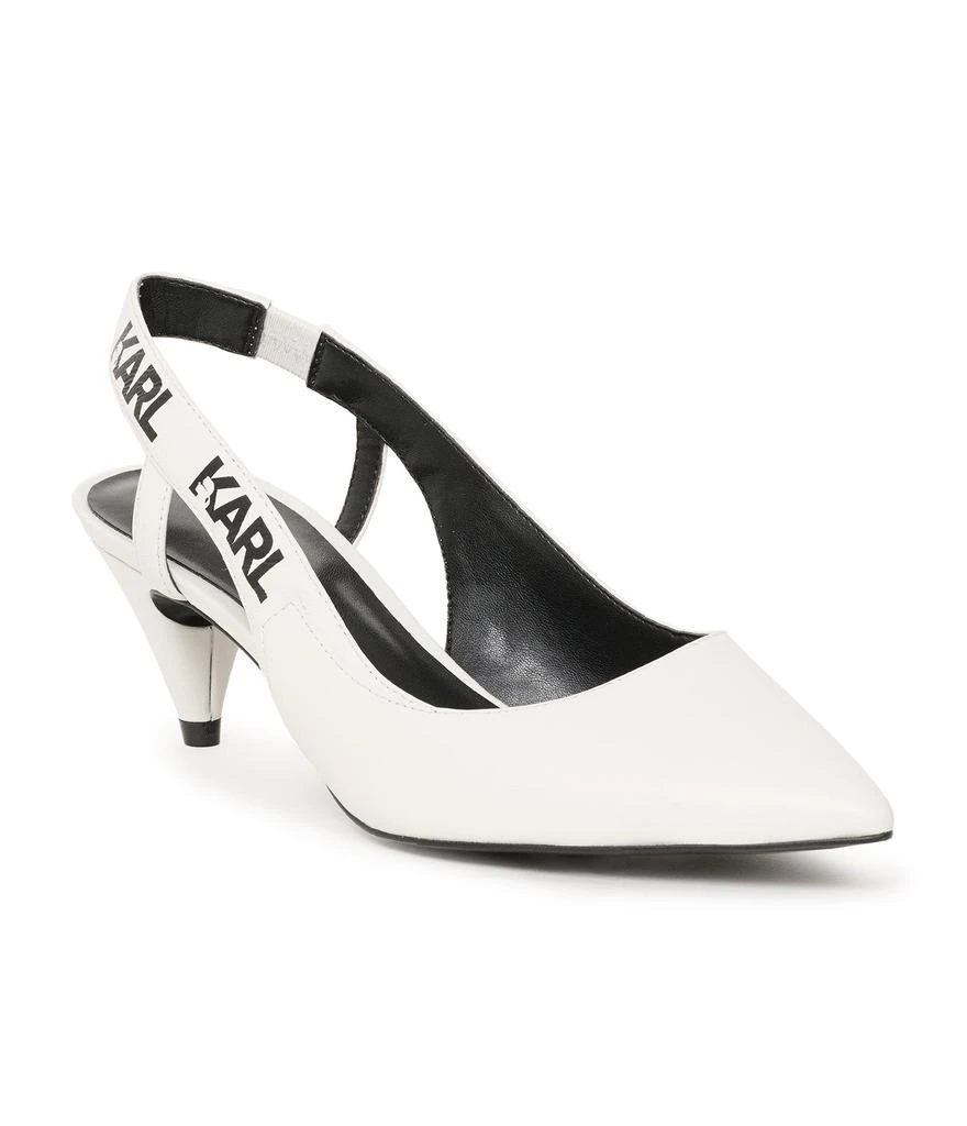 Karl Lagerfeld Paris GISELLE LOGO SLINGBACK KITTEN HEEL 1
