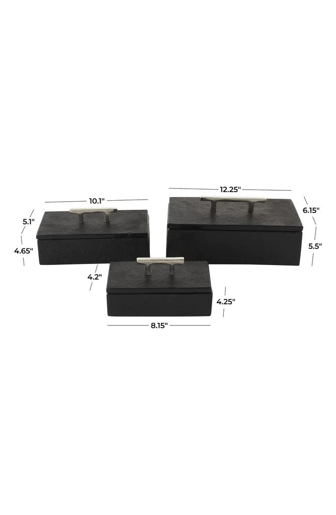 UMA Contemporary Set of 3 Decorative Marble Boxes 6