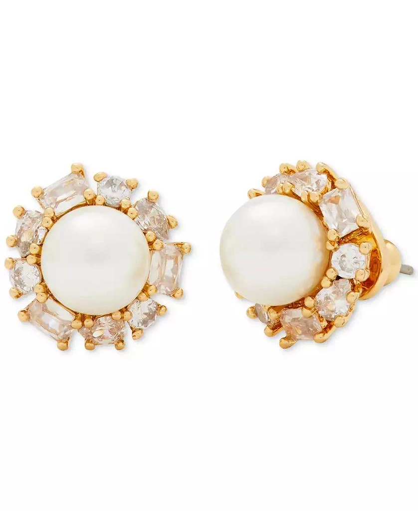 Kate Spade Gold-Tone Candy Shop Imitation Pearl Halo Stud Earrings 1