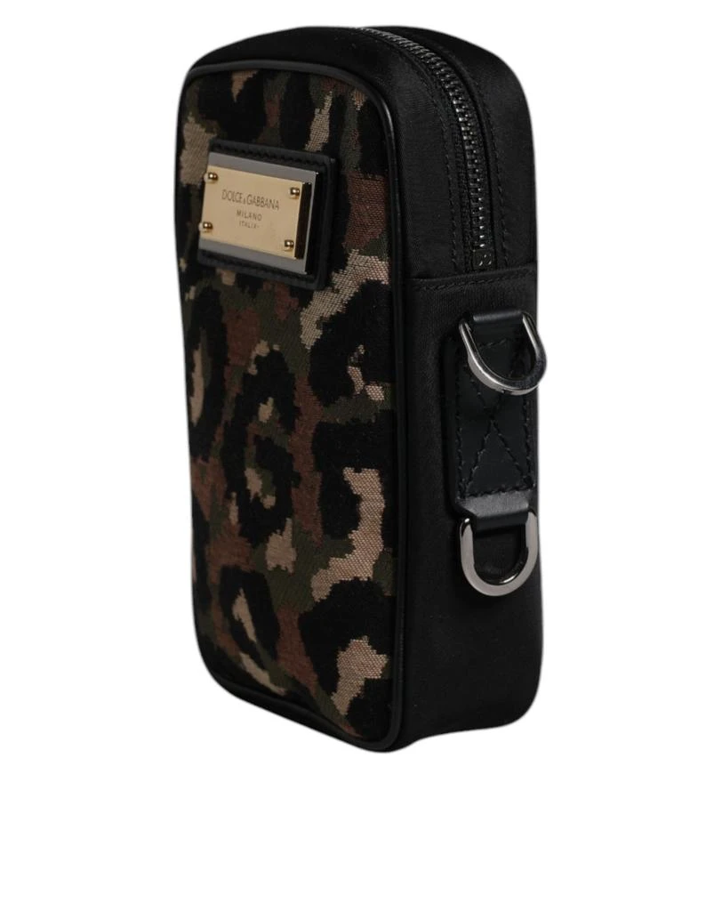 Dolce & Gabbana multi Leopard Jacquard Logo Plaque Neck Strap Men's Bag 2