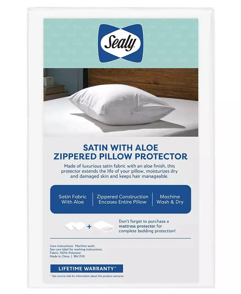 Sealy Satin with Aloe Pillow Protector 5