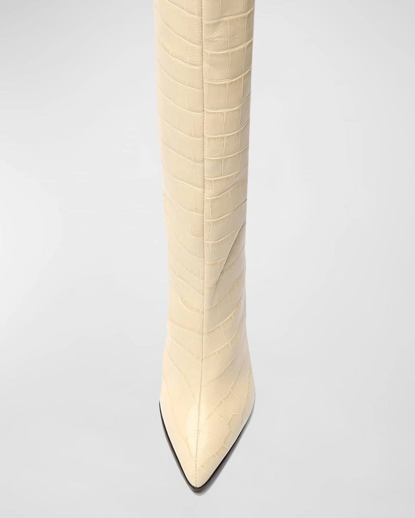 Schutz Analeah Croc-Embossed Knee-High Boots 5