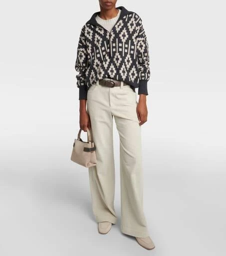 Brunello Cucinelli Vintage Jacquard wool-blend sweater 2