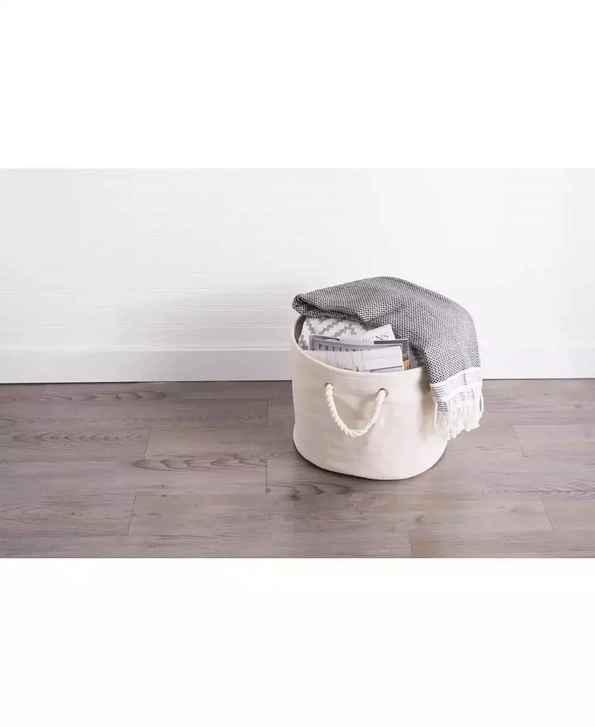 Design Imports Polyester Bin Variegated Round Large 8