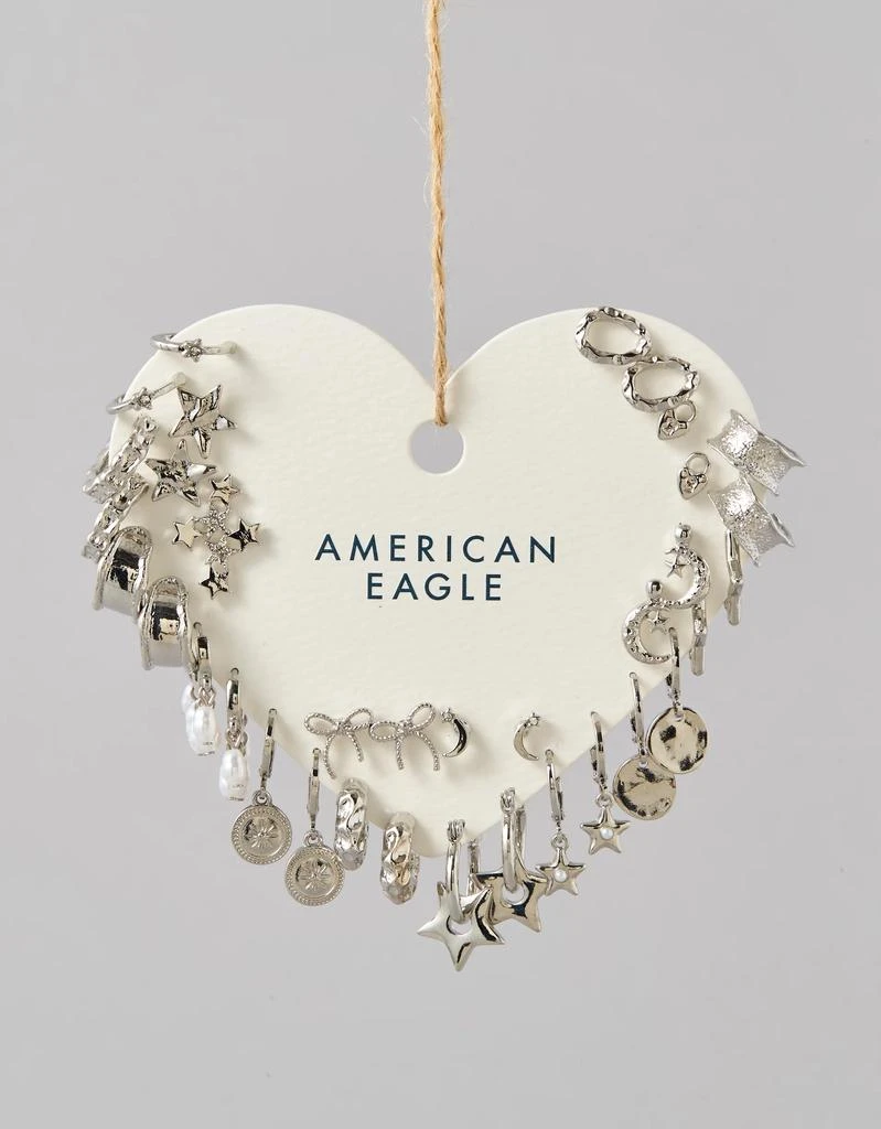 AE AEO Silver Star Earrings 18-Pack 2