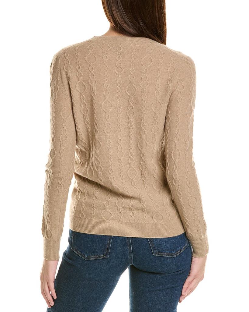 Bruno Magli Cable Crewneck Cashmere Sweater