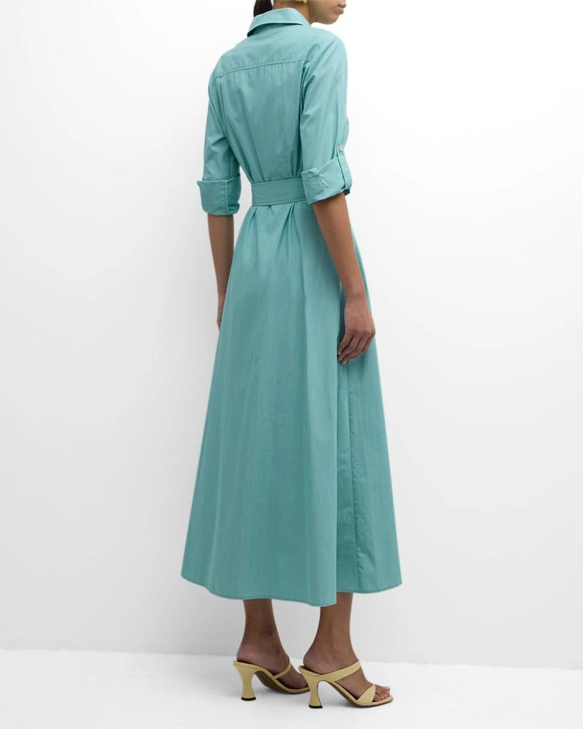 Finley Laine Striped Side-Slit Midi Shirtdress 6
