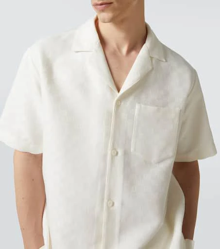Gucci Linen-blend bowling shirt 5