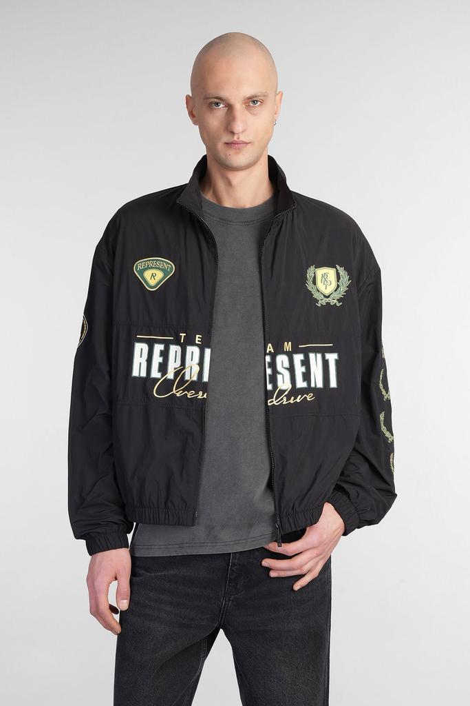 Represent Casual Jacket In Black Nylon