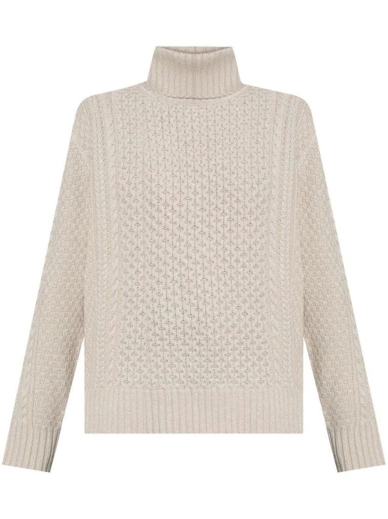 Fabiana Filippi Textured Knitwear With Cozy Turtleneck 1