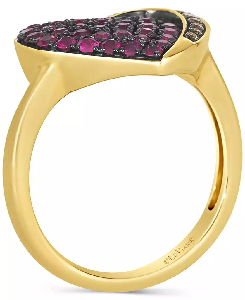 Le Vian GODIVA x Le Vian® Passion Ruby (3/4 ct. t.w.) & Chocolate Diamond (1/10 ct. t.w.) Heart Ring in 14k Gold 2