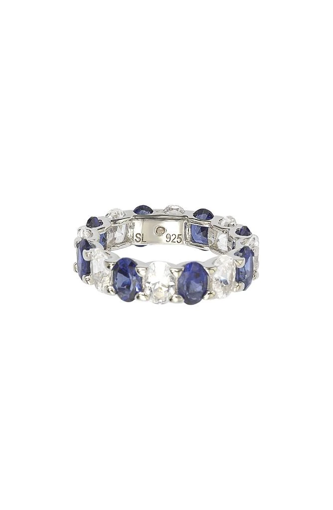 Suzy Levian Oval Cut Sapphire Band Ring 5