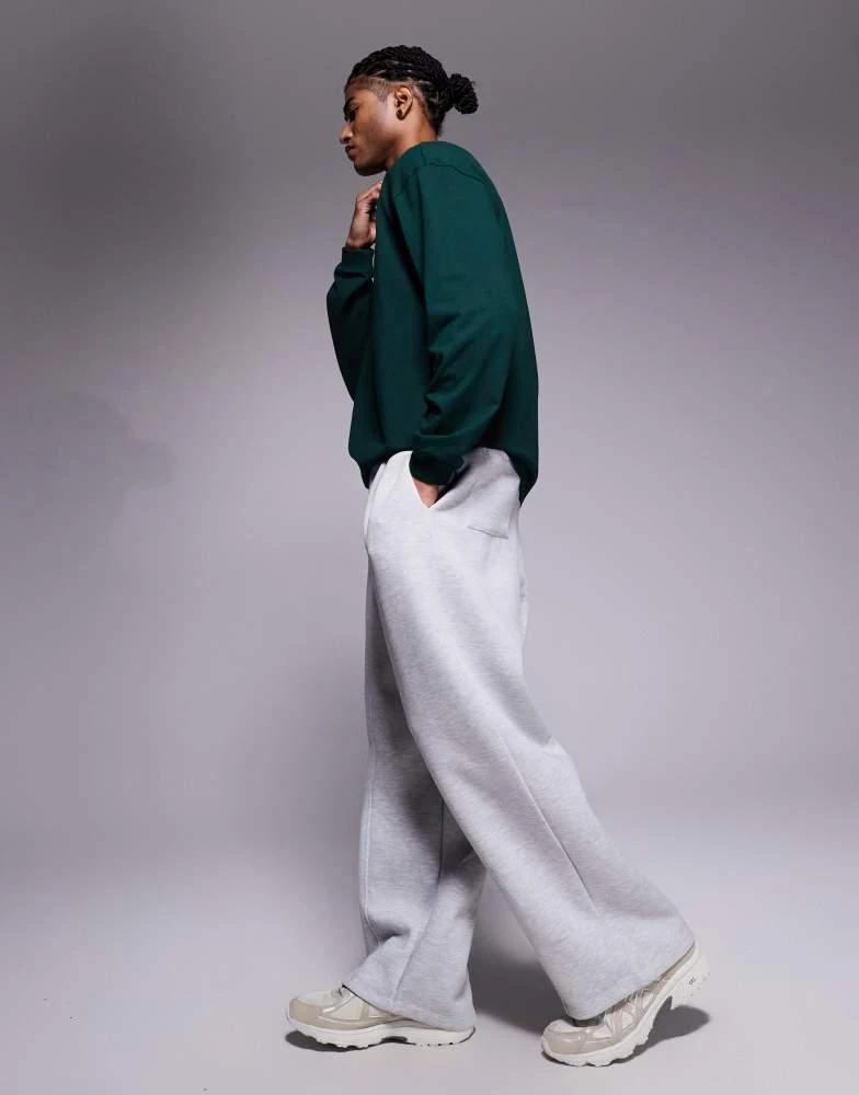 ASOS ASOS DESIGN loose joggers in sucba-style with pleats in light grey - LGREY 3