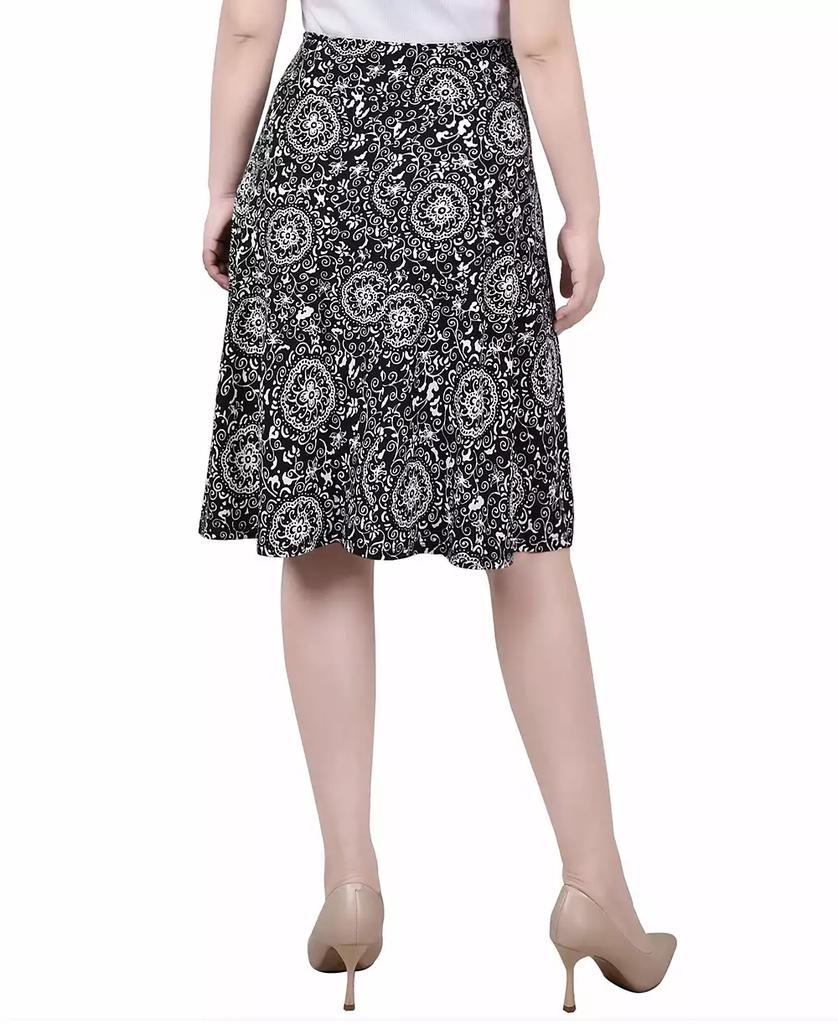 NY Collection Petite Wide Waisted Knee Length Skirt