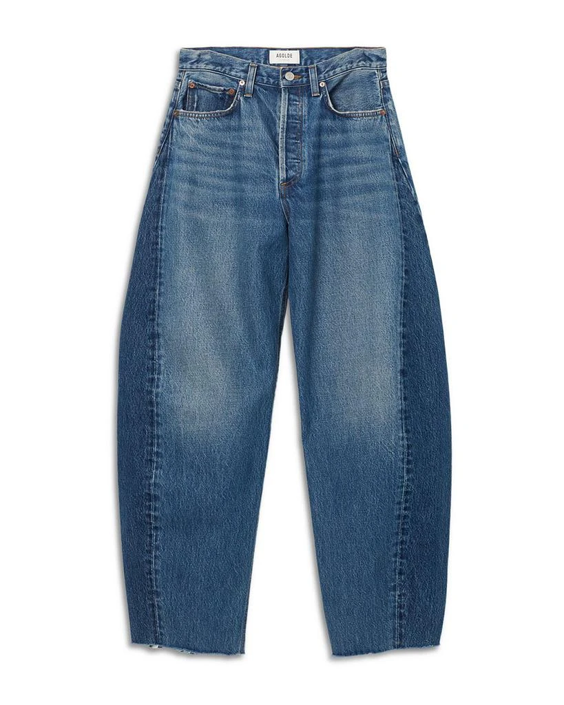 AGOLDE Luna High Rise Curved Taper Jeans in Split 1
