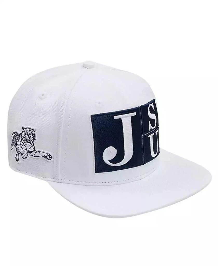 Pro Standard Men's White Jackson State Tigers Evergreen Wool Snapback Hat 3