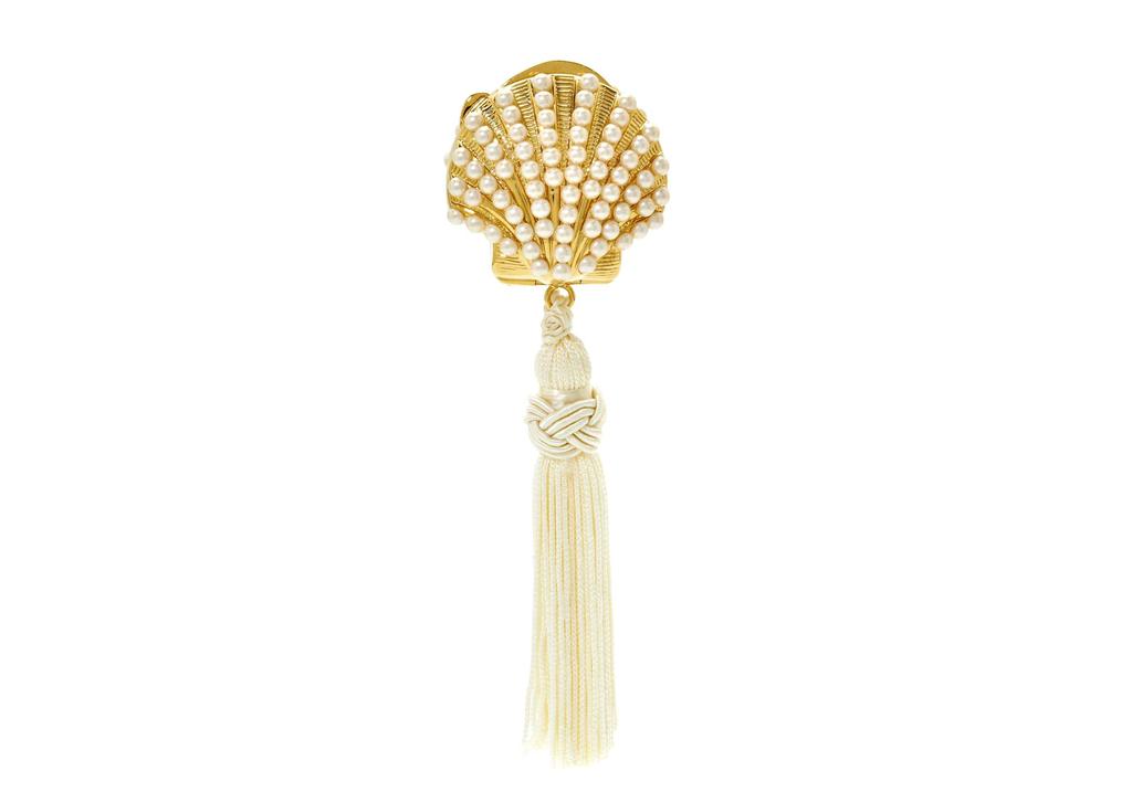 Judith Leiber Shell Pillbox Pearly