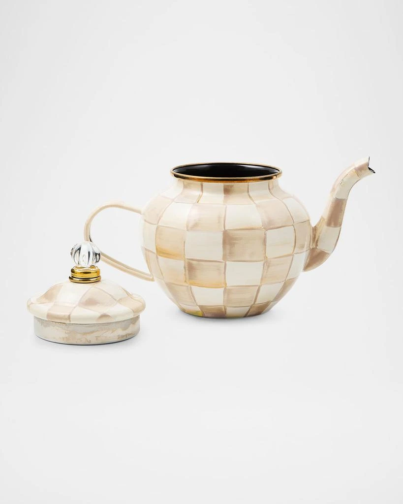 MacKenzie-Childs Mocha Check 4-Cup Teapot 3