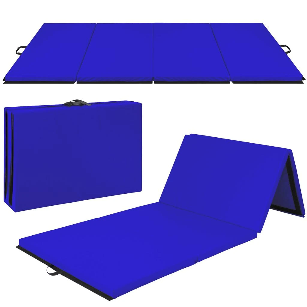 Best Choice Products 10ftx4ftx2in Folding Gymnastics Mat 4-Panel Exercise Workout Floor Mats w/ Handles 7