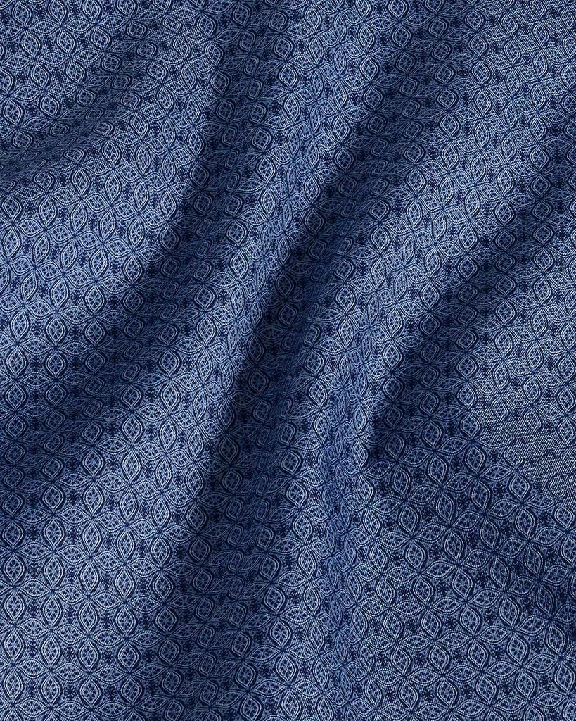 David Donahue Regular Fit Tonal Geometric Print Sport Shirt 3
