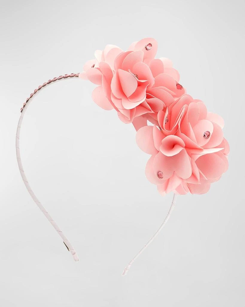 Bari Lynn Girl's Flower Rhinestone Headband 1