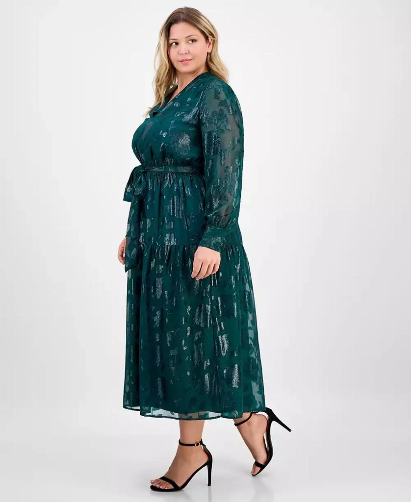 Shop Plus Size Floral Jacquard Blouson-Sleeve Midi Dress on Sale at  BeyondStyle  Get 59% Off Plus Size Floral Jacquard Blouson-Sleeve Midi  Dress with Limited-Time Flash Deals, Exclusive Discounts, and Special  Offers.