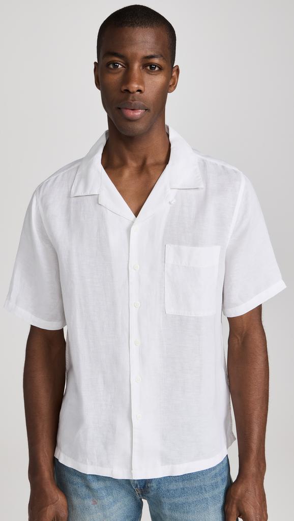 Onia Air Linen Convertible Camp Shirt